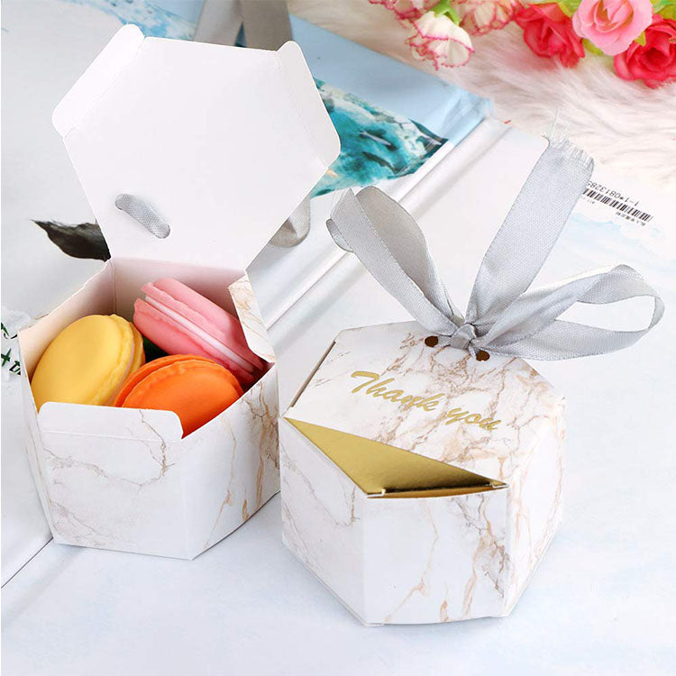 Geometric Marble Candy Boxes