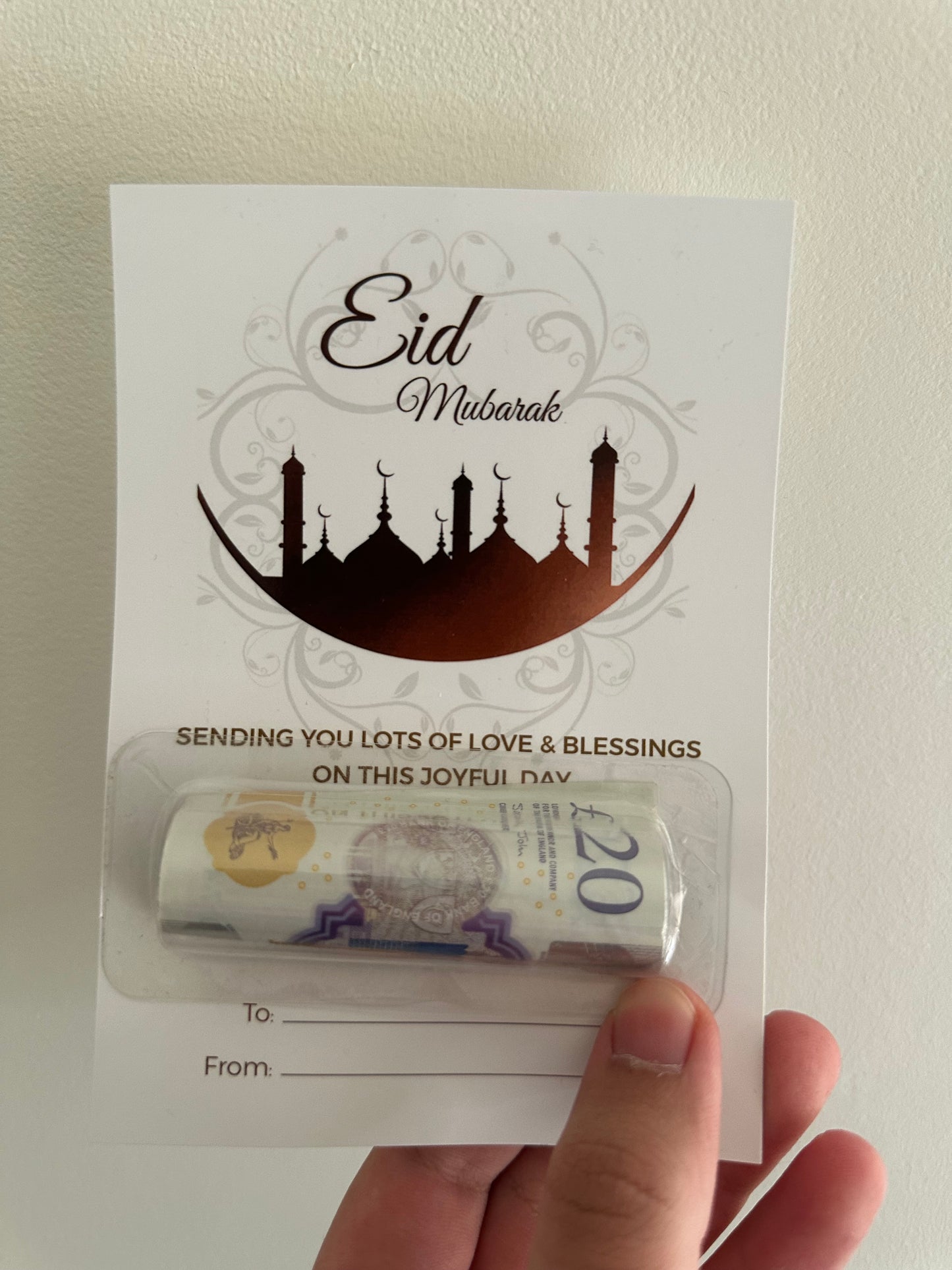 Eid Mubarak Money Holder Card