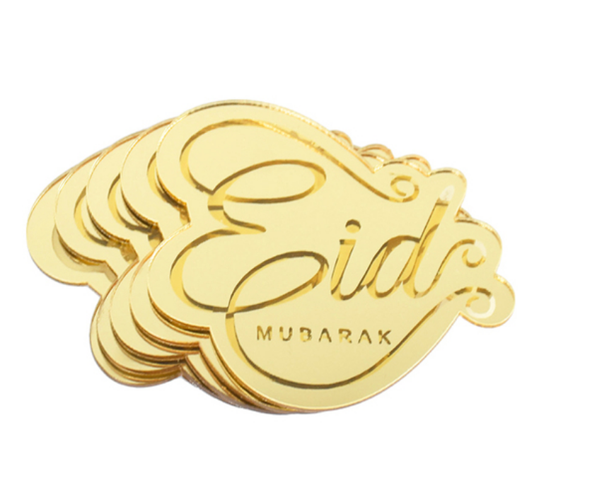 Acrylic Eid Mubarak Cupcake Toppers