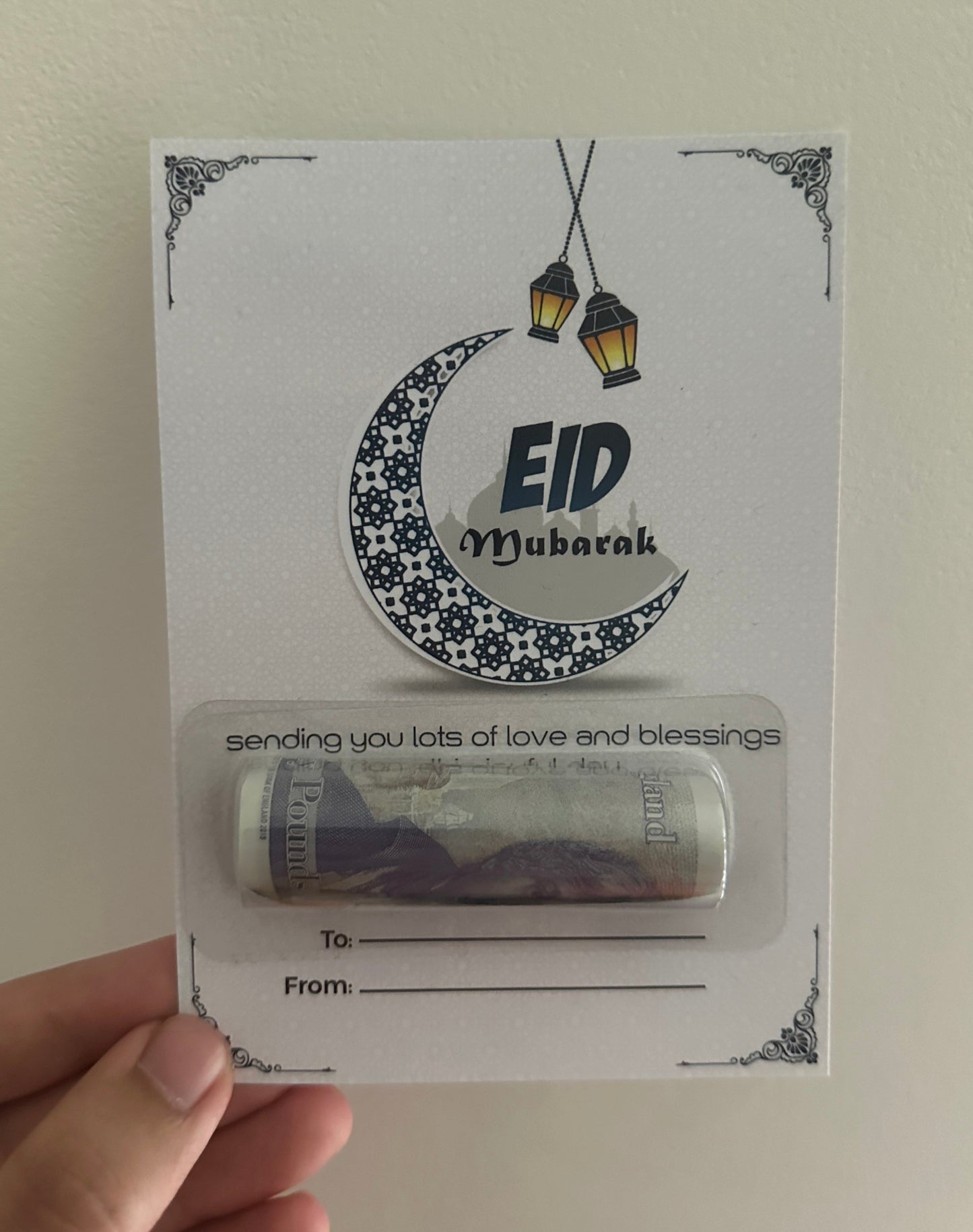 Eid Mubarak Money Holder Card