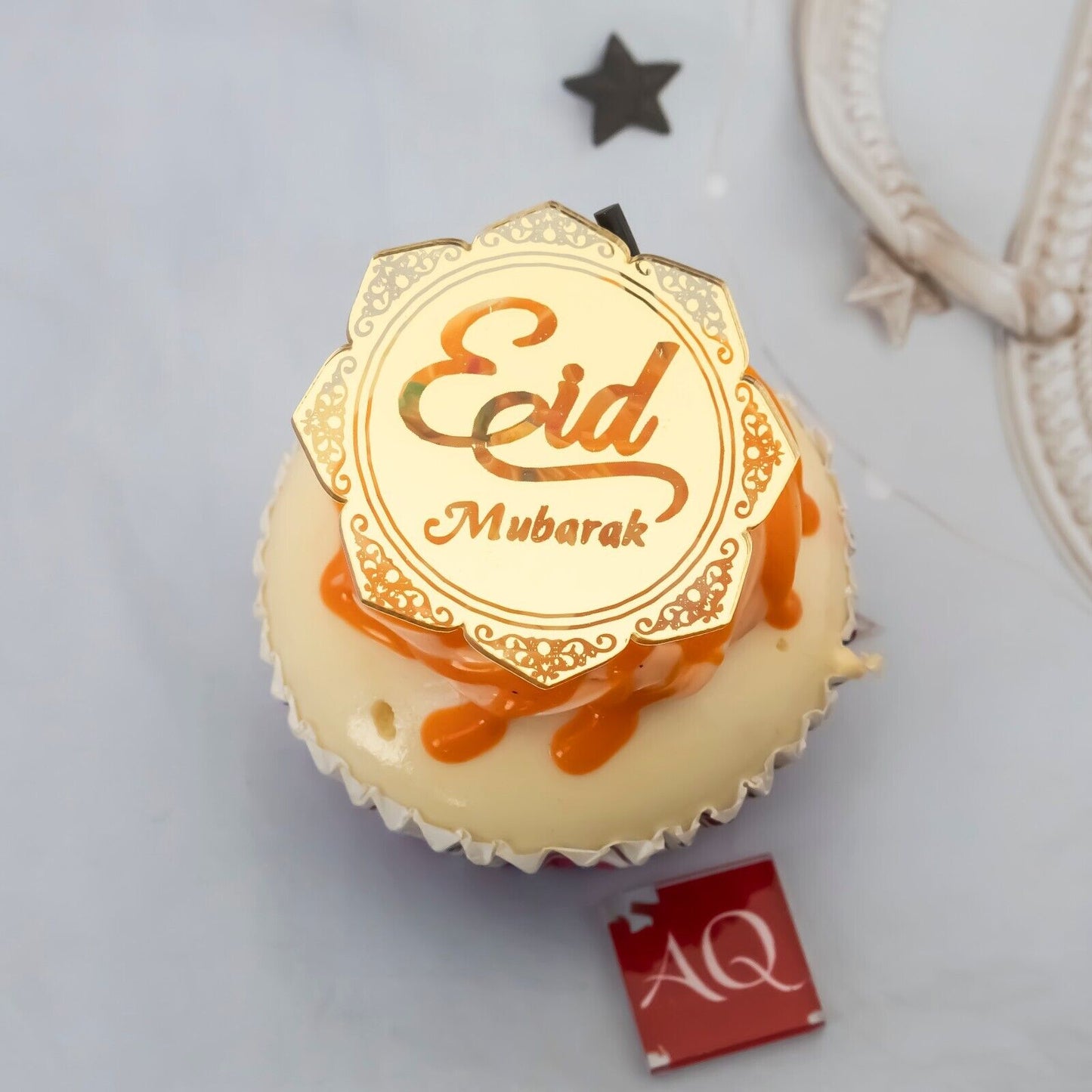 Acrylic Eid Mubarak Cupcake Toppers