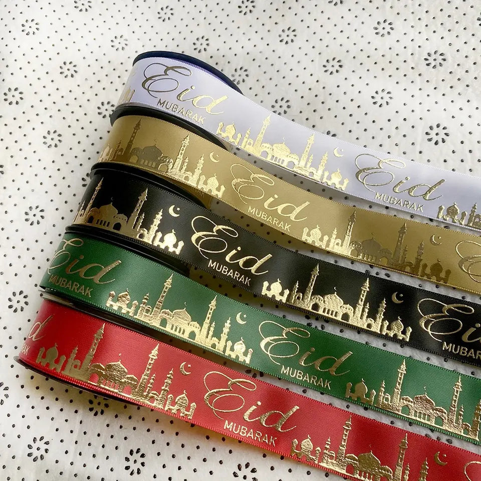 Eid Mubarak Ribbon 25mm Width