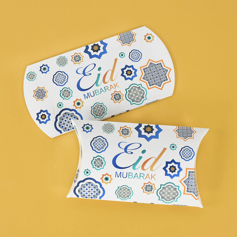 60 x Eid Mubarak Pillow Shape Box