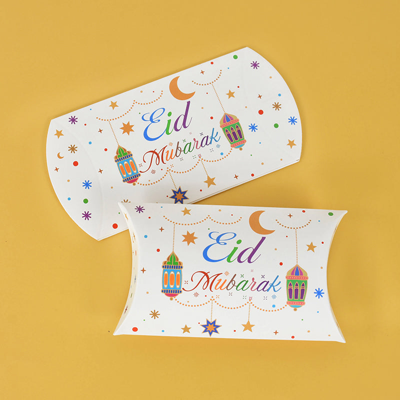 60 x Eid Mubarak Pillow Shape Box