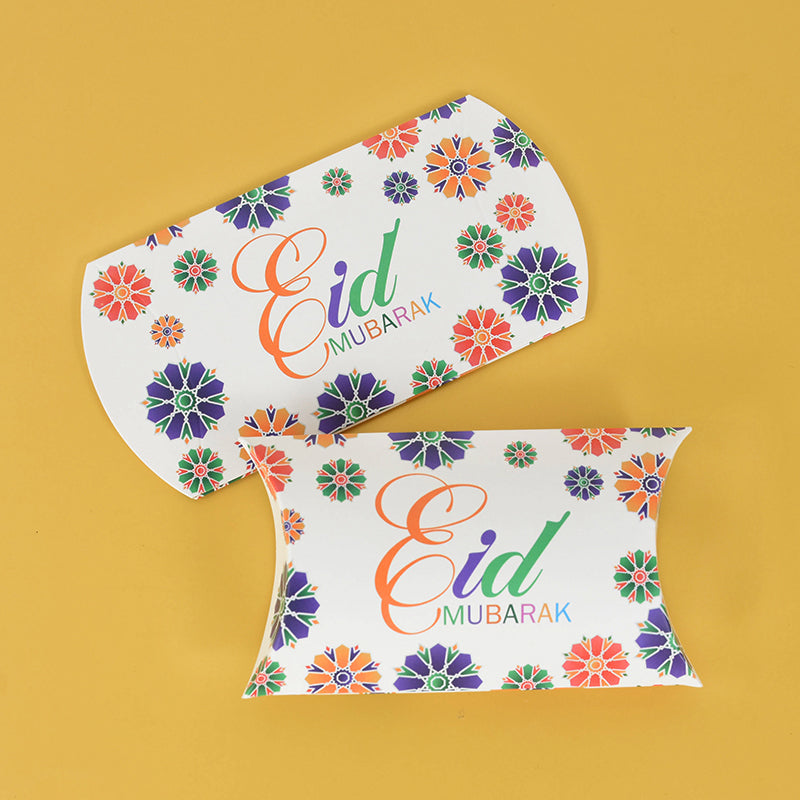 60 x Eid Mubarak Pillow Shape Box