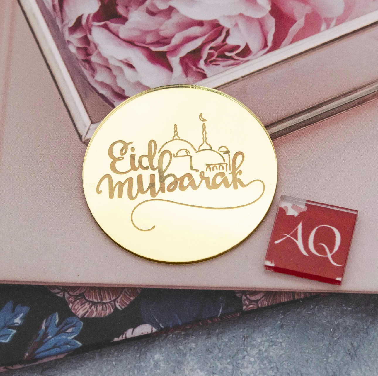 Acrylic Eid Mubarak Cupcake Toppers