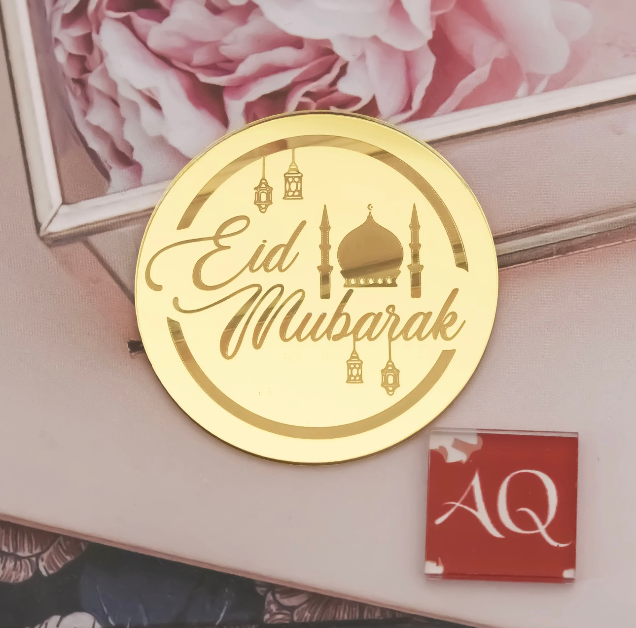 Acrylic Eid Mubarak Cupcake Toppers