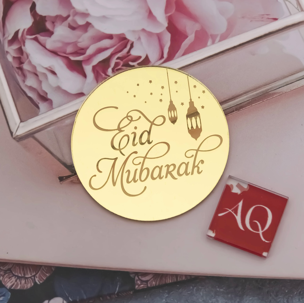 Acrylic Eid Mubarak Cupcake Toppers